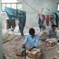 Artisans working on Pandal,Calcutta